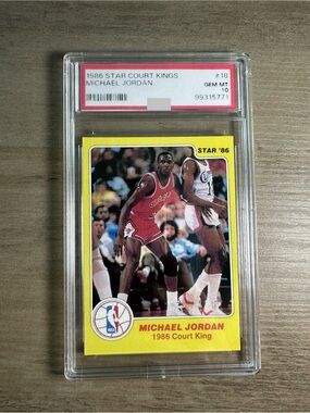 Michael Jordan 1986 Fleer Court Kings #18 Gem Mint 10 Novelty Basketball Card.